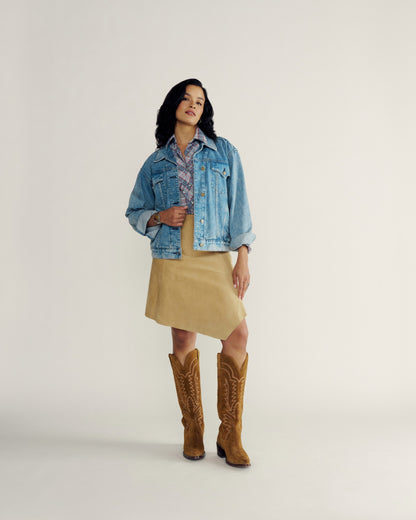 Women's Denim Trucker Jacket | Tecovas Women