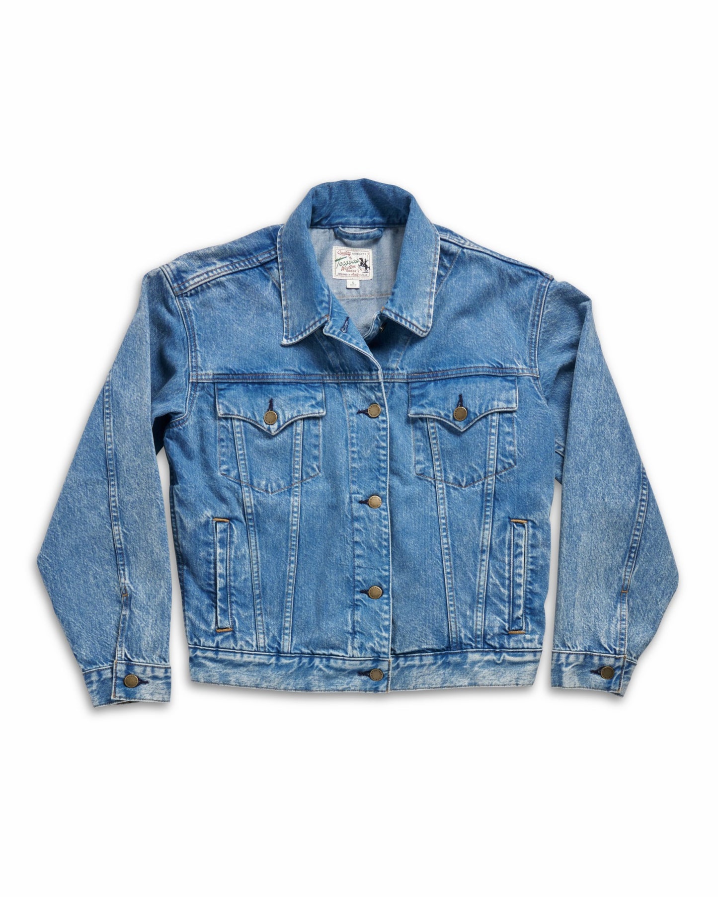 Women's Denim Trucker Jacket | Tecovas Women