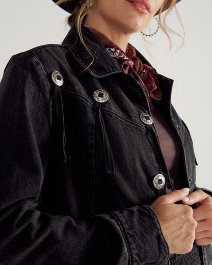 Women's Rodeo Concho Denim Jacket | Tecovas Women