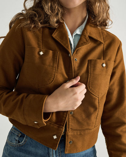 Women's Moleskin Pearl Snap Jacket | Tecovas Women