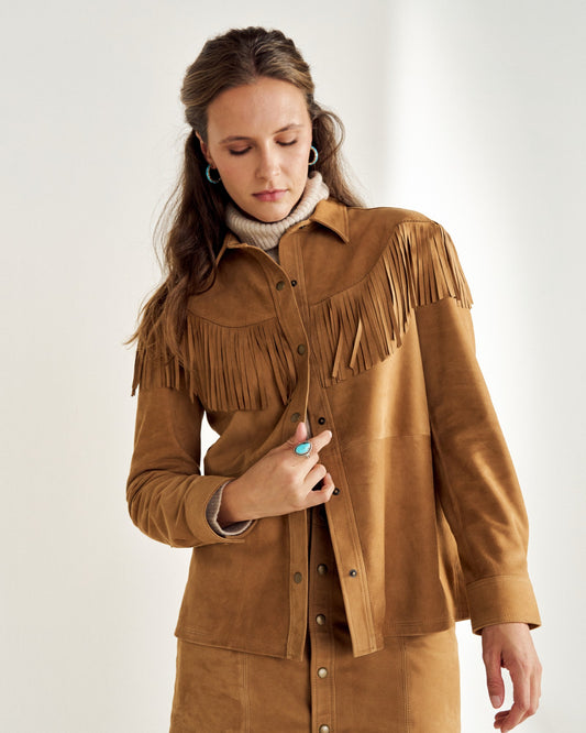 Women's Suede Shacket | Tecovas Women