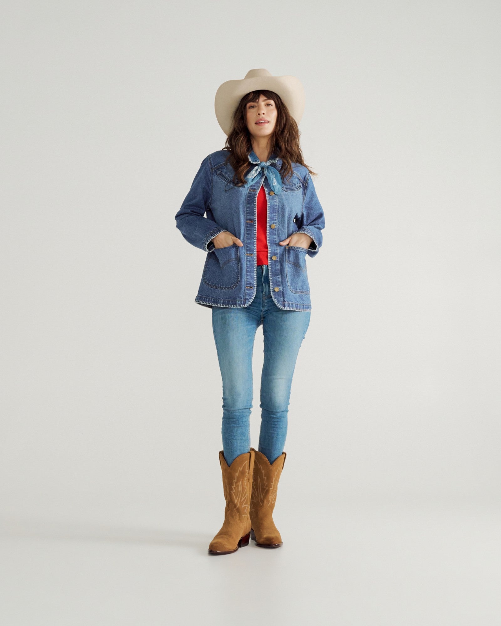 Women's Denim Chore Jacket | Tecovas Women