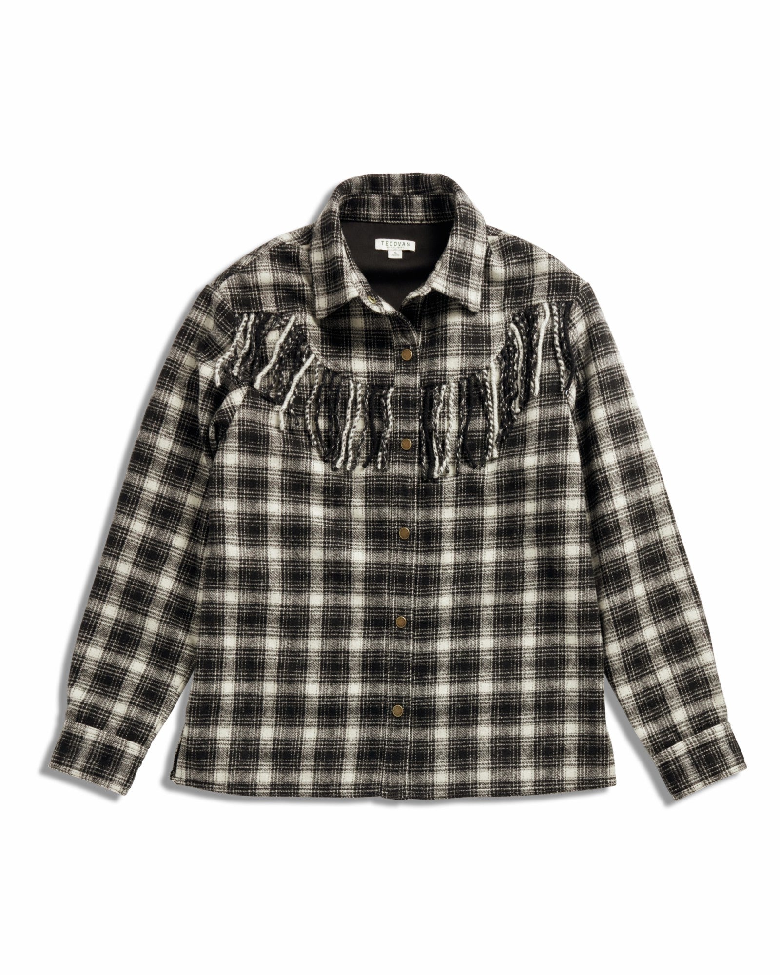 Women's Plaid Fringe Shacket | Tecovas Women