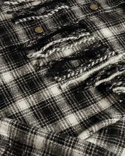 Women's Plaid Fringe Shacket | Tecovas Women