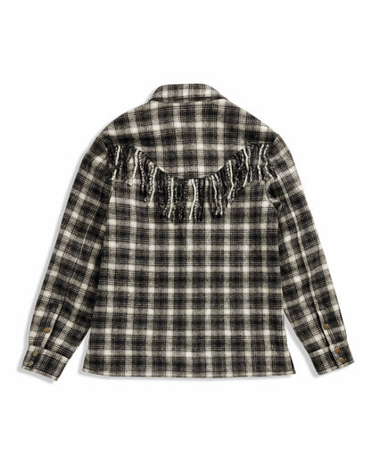 Women's Plaid Fringe Shacket | Tecovas Women