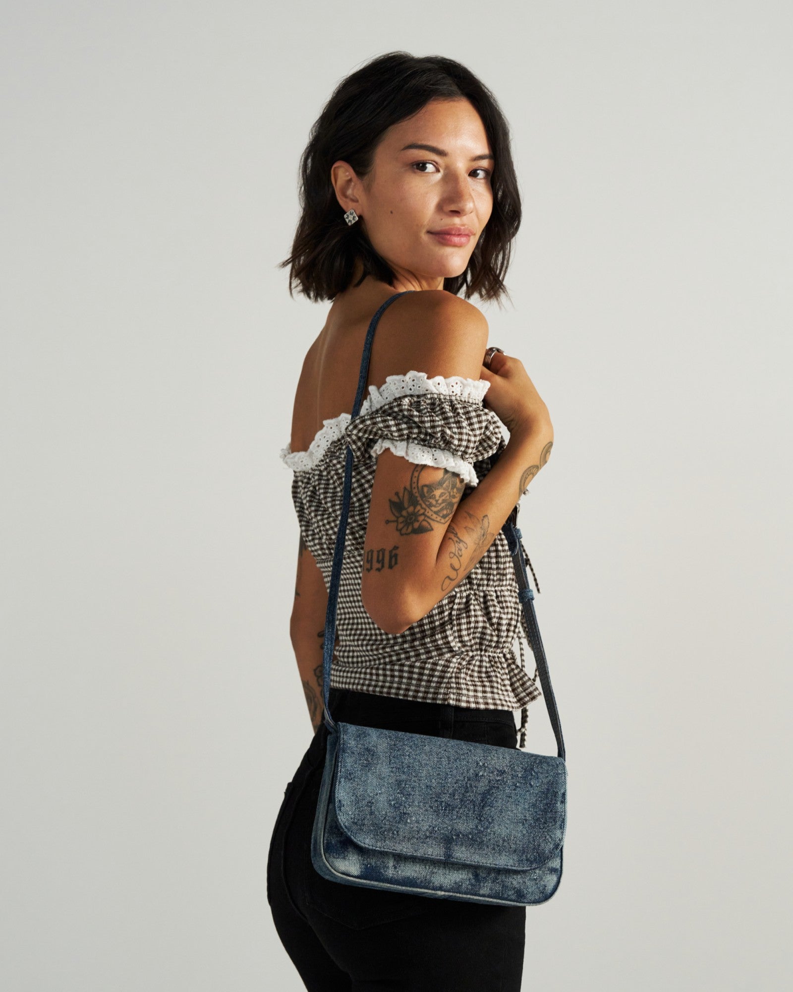 Denim Shoulder Bag | Tecovas Women