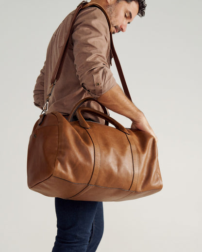 Lightweight Leather Duffle | Tecovas Women