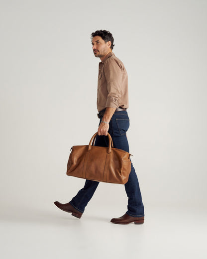 Lightweight Leather Duffle | Tecovas Women